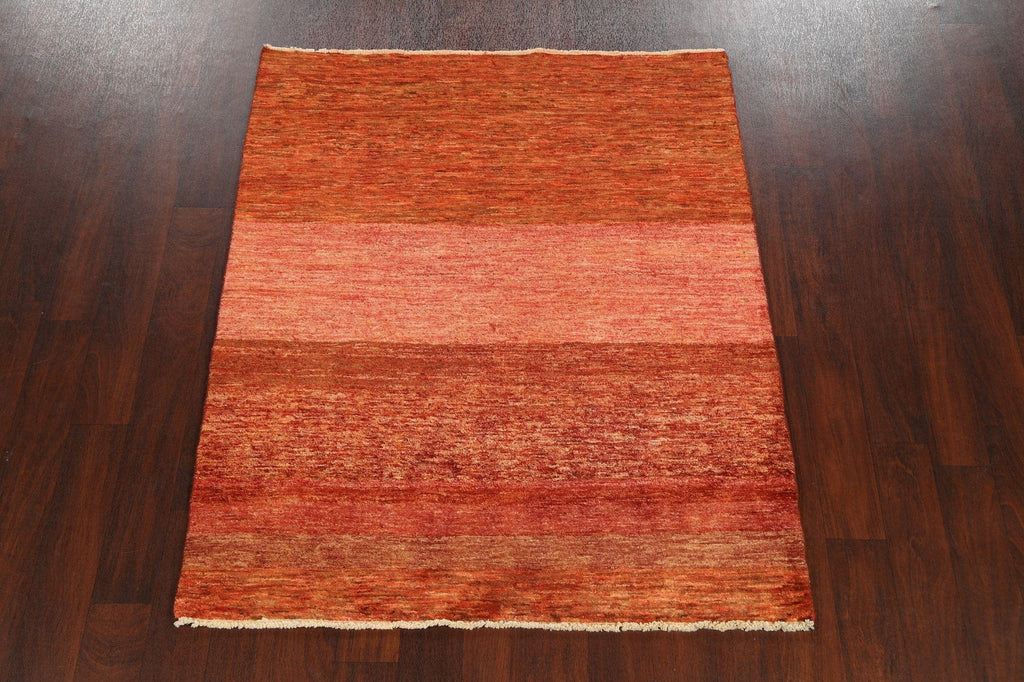 Abstract Contemporary Gabbeh Kashkoli Oriental Area Rug 4x5