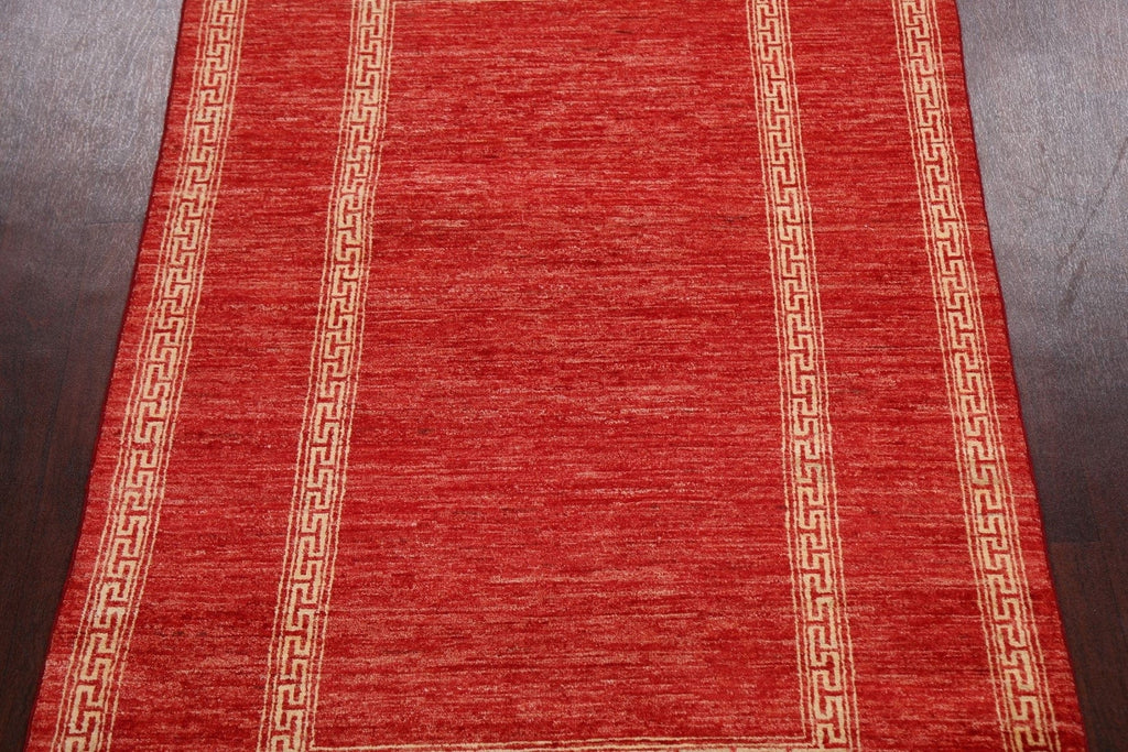 Contemporary Gabbeh Kashkoli Oriental Area Rug 4x6