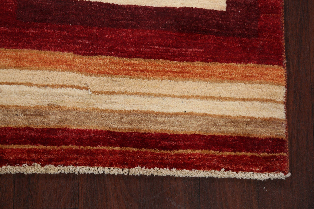 Contemporary Gabbeh Kashkoli Oriental Area Rug 5x6