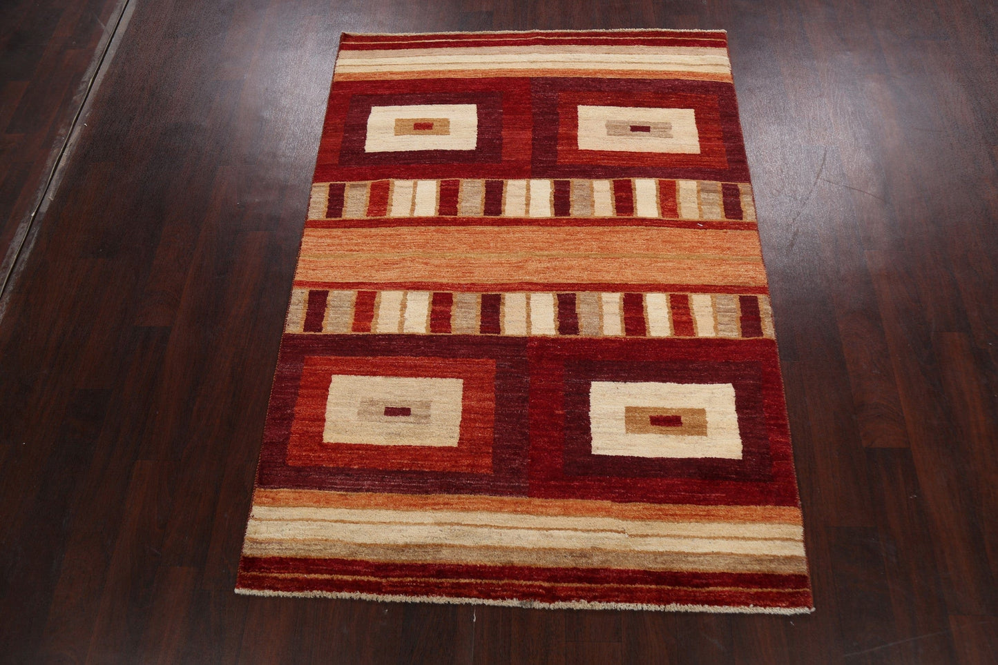 Contemporary Gabbeh Kashkoli Oriental Area Rug 5x6