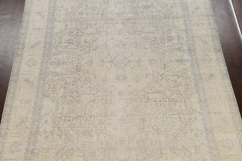 Muted Distressed Tabriz Persian Area Rug 10x13