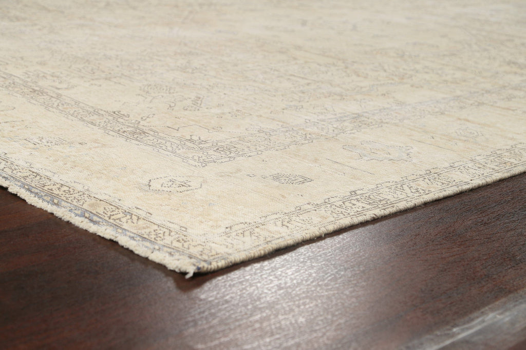 Muted Distressed Tabriz Persian Area Rug 10x13