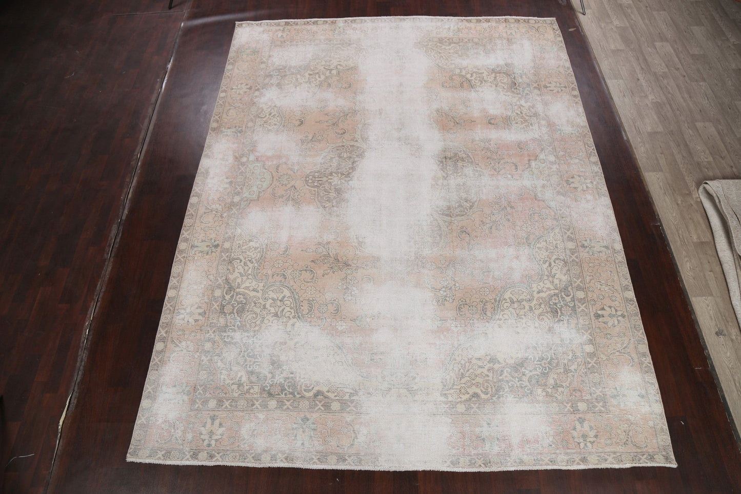 Muted Distressed Tabriz Persian Area Rug 10x12