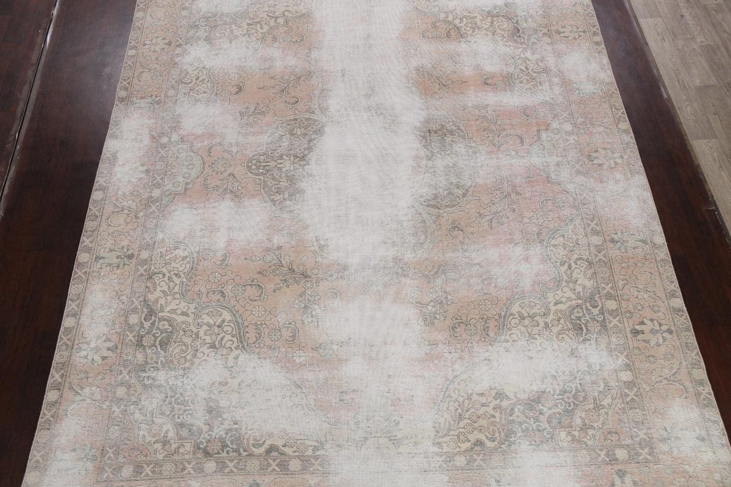 Muted Distressed Tabriz Persian Area Rug 10x12