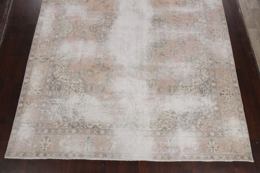 Muted Distressed Tabriz Persian Area Rug 10x12