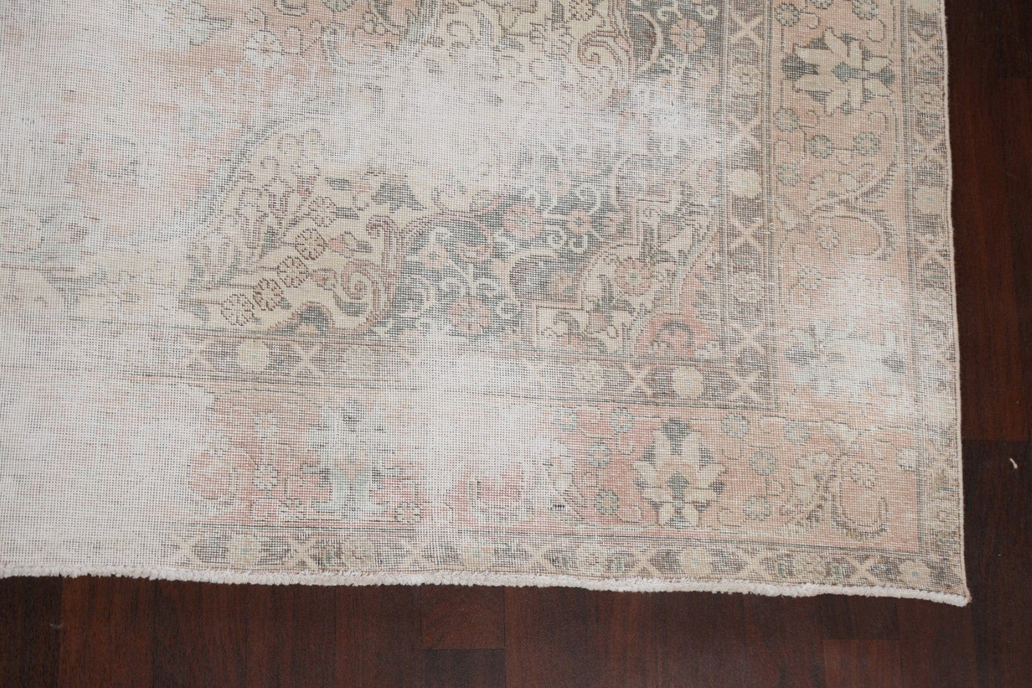 Muted Distressed Tabriz Persian Area Rug 10x12