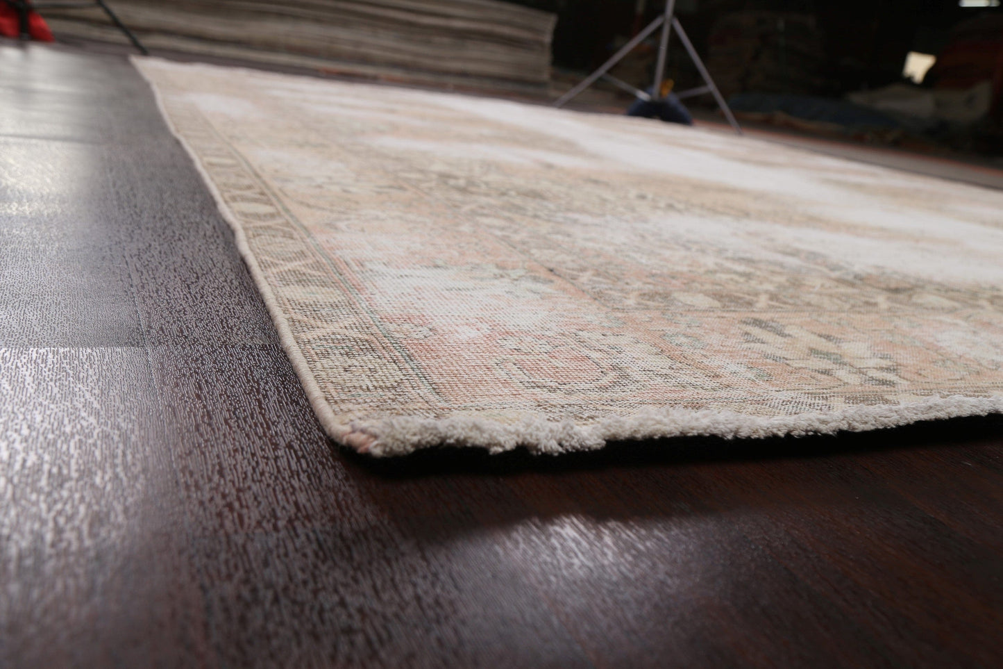 Muted Distressed Tabriz Persian Area Rug 10x12