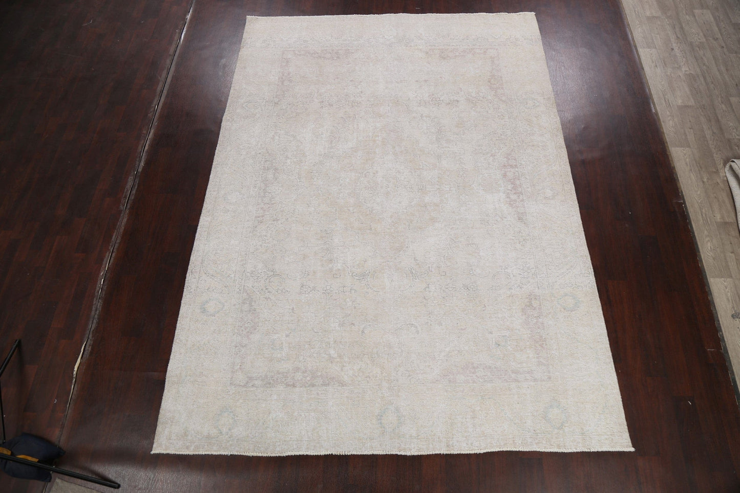 Muted Distressed Tabriz Persian Area Rug 8x11