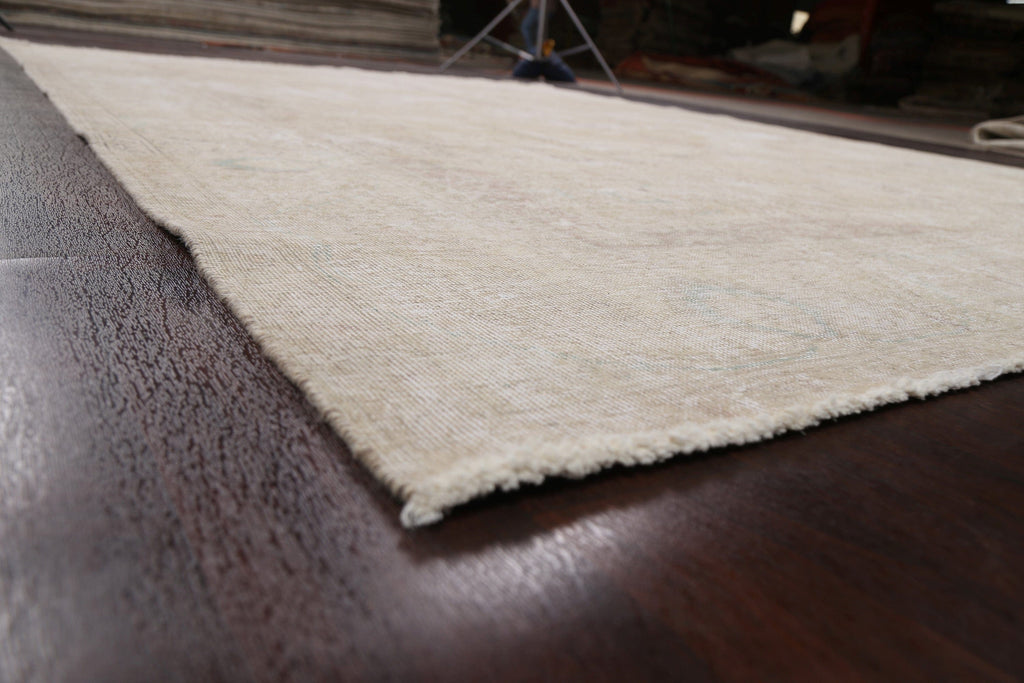 Muted Distressed Tabriz Persian Area Rug 8x11