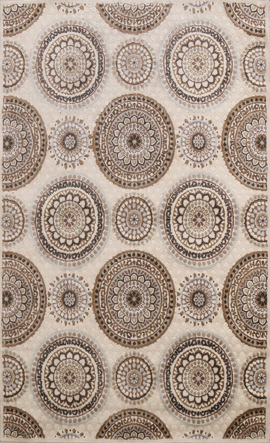 All-Over Modern Oriental Area Rug 5x7