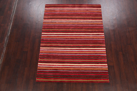 All-Over Stripe Modern Oriental Area Rug 5x7