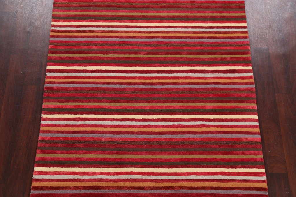 All-Over Stripe Modern Oriental Area Rug 5x7