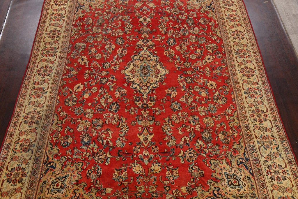 Floral Red Sarouk Persian Area Rug 9x14