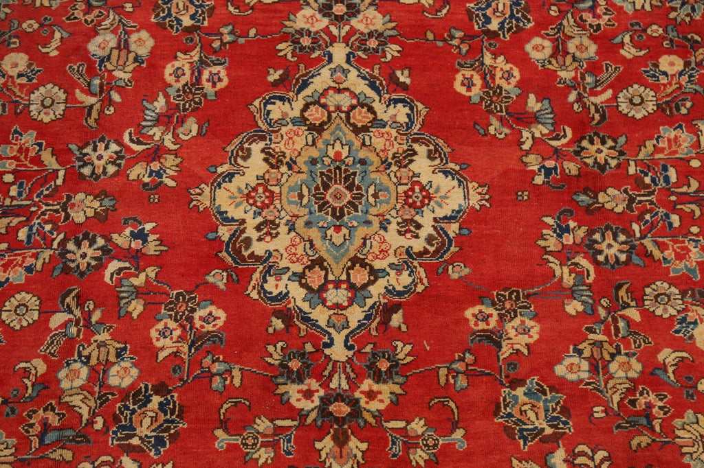 Floral Red Sarouk Persian Area Rug 9x14