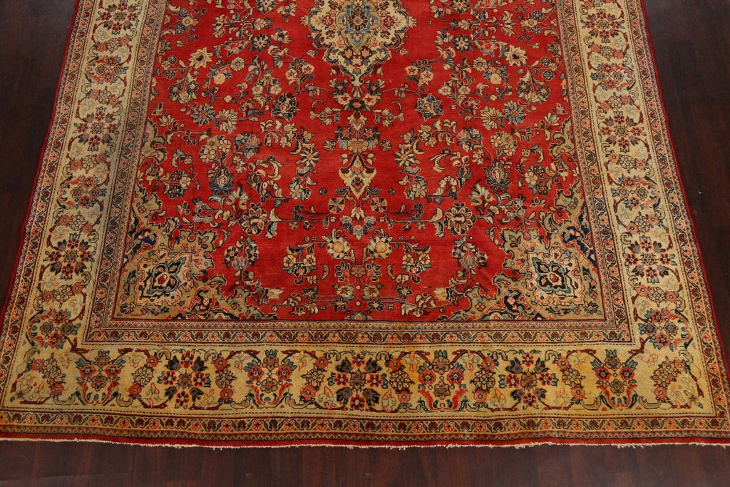 Floral Red Sarouk Persian Area Rug 9x14