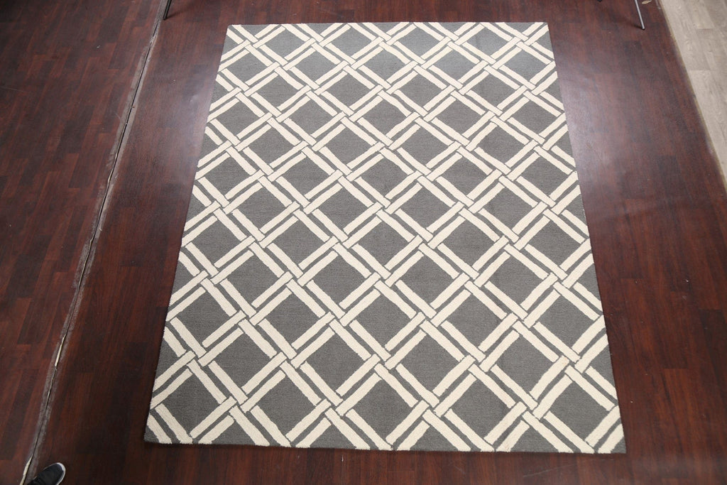 All-Over Trellis Modern Oriental Area Rug 8x10