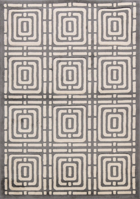 Geometric Modern Oriental Area Rug 5x7