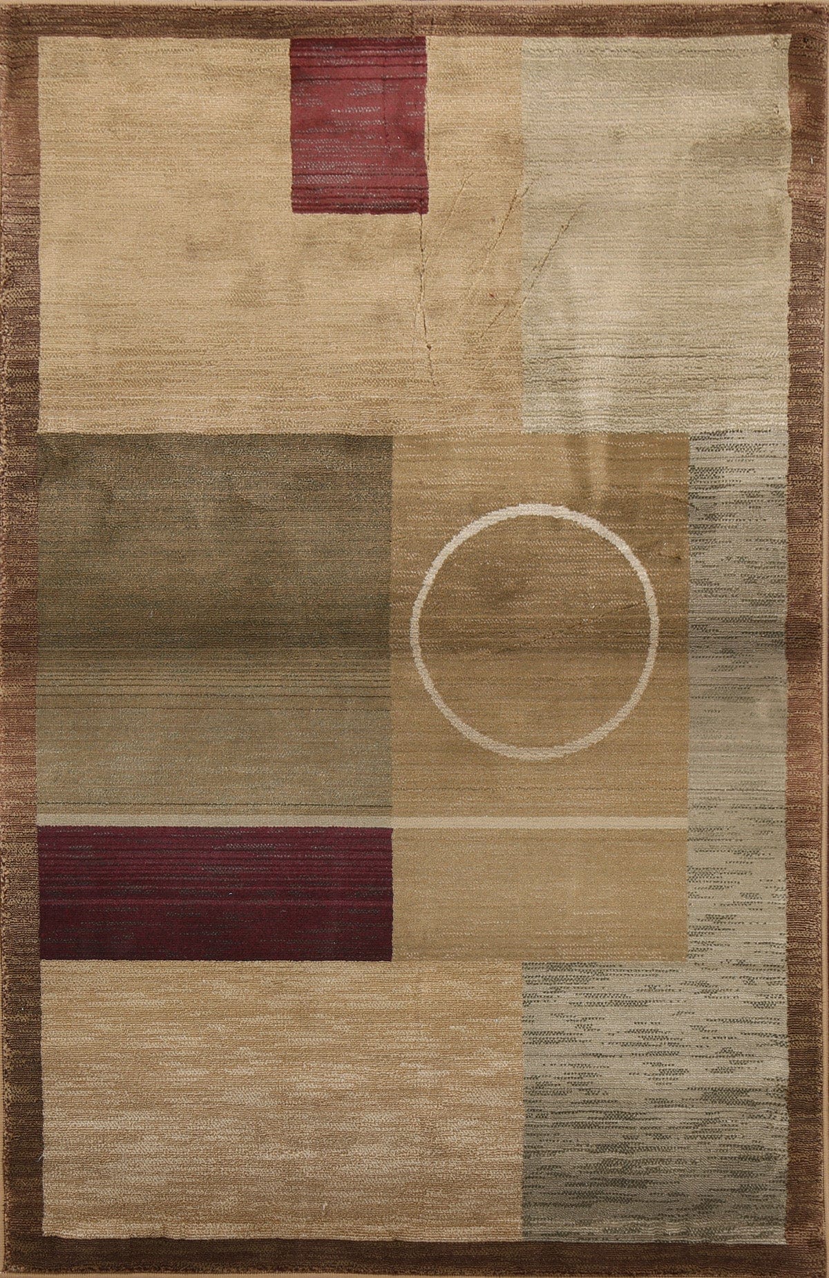 Geometric Modern Oriental Area Rug 4x6