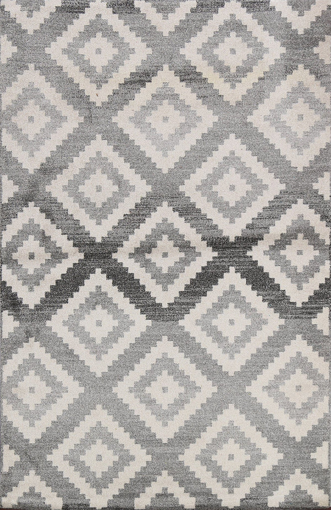 Geometric Modern Oriental Area Rug 5x7