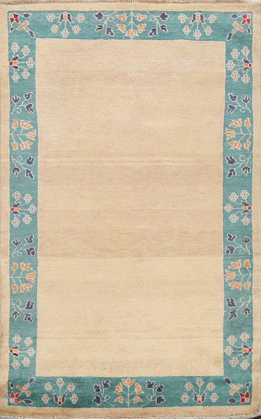 Contemporary Gabbeh Kashkoli Oriental Area Rug 3x5