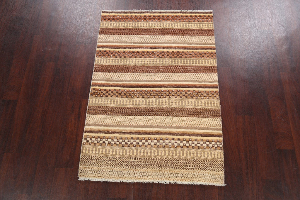 Contemporary Gabbeh Kashkoli Oriental Area Rug 3x5