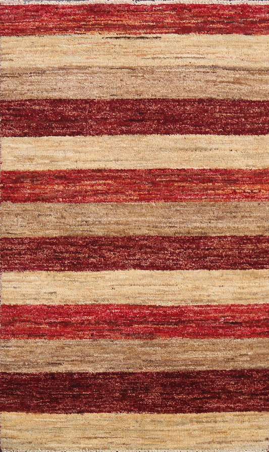 Stripe Modern Gabbeh Kashkoli Oriental Area Rug 3x5