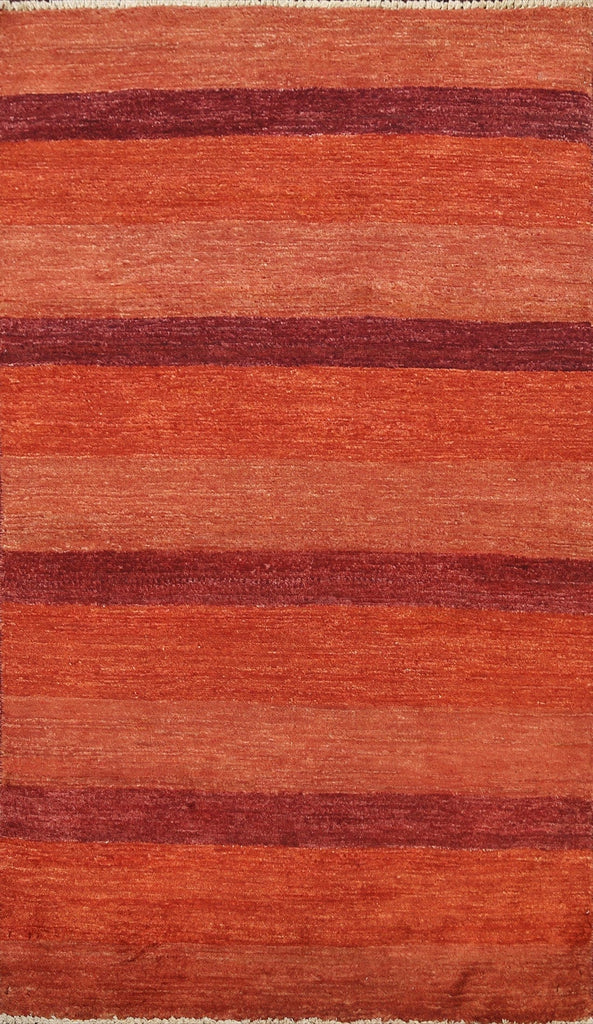 Stripe Modern Gabbeh Kashkoli Oriental Area Rug 3x5