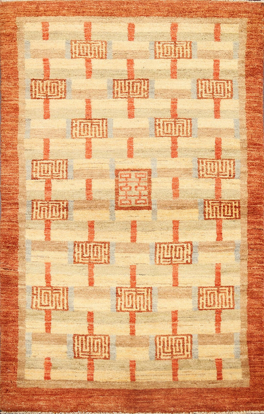 Geometric Gabbeh Kashkoli Oriental Area Rug 3x5