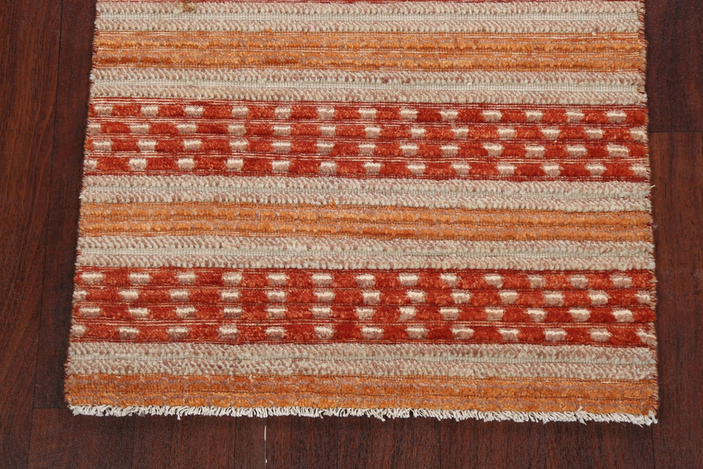 Contemporary Gabbeh Kashkoli Oriental Runner Rug 2x5