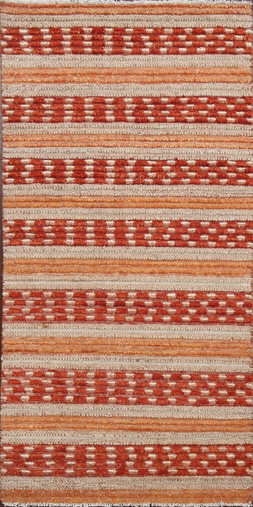 Contemporary Gabbeh Kashkoli Oriental Runner Rug 2x5