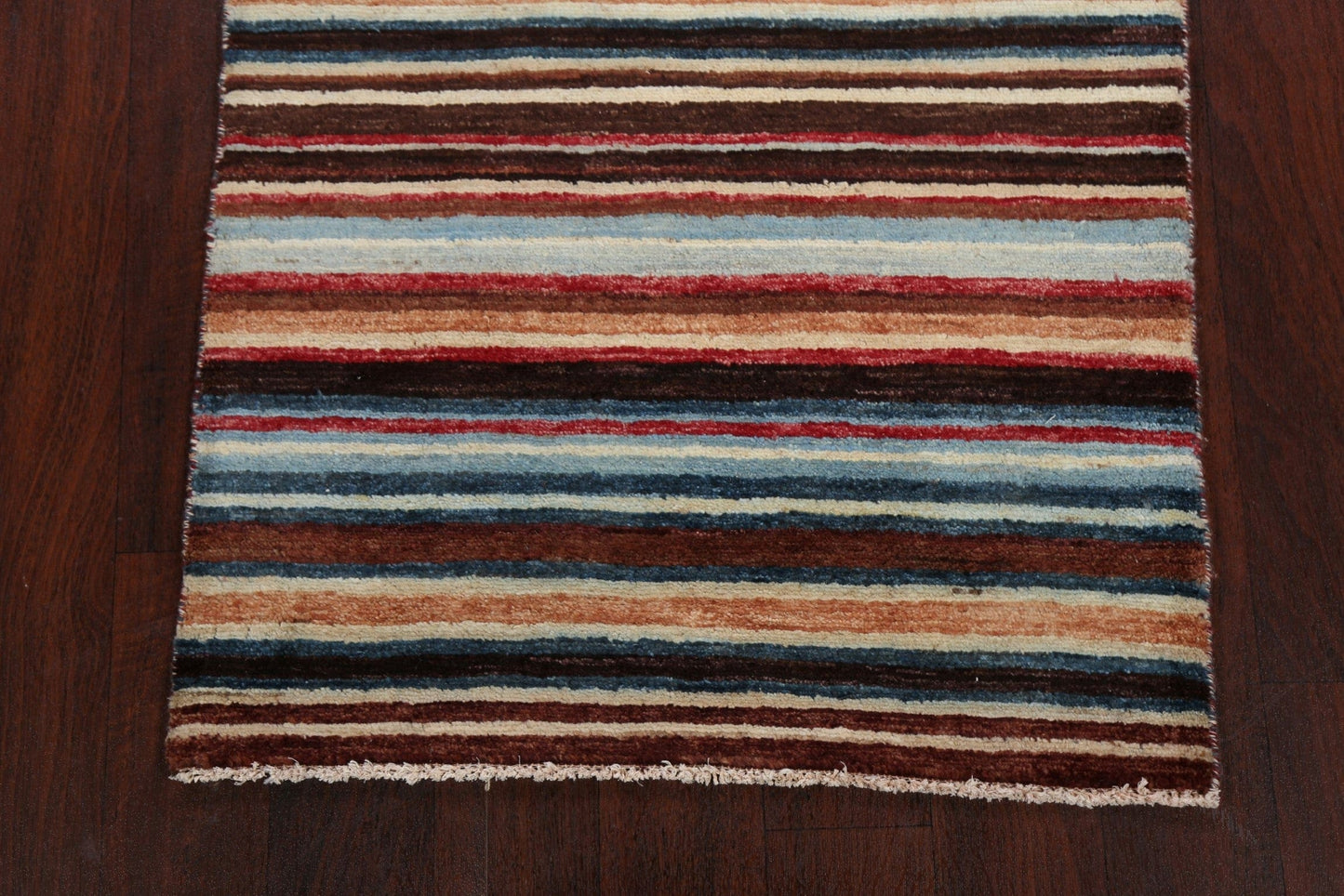 Stripe Contemporary Gabbeh Kashkoli Oriental Area Rug 3x4