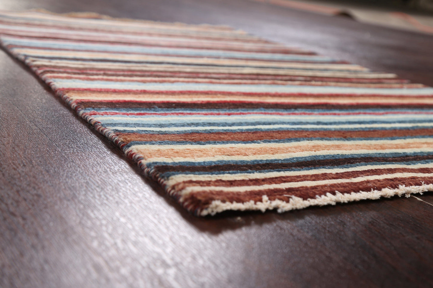 Stripe Contemporary Gabbeh Kashkoli Oriental Area Rug 3x4