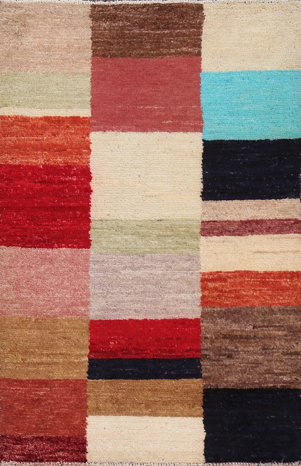 Contemporary Gabbeh Kashkoli Oriental Area Rug 2x4