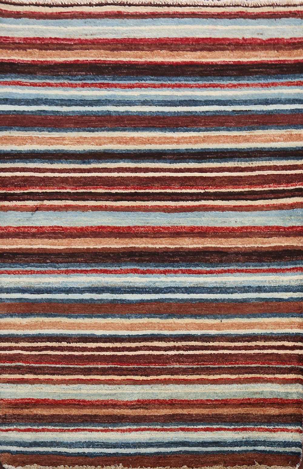 Stripe Modern Gabbeh Kashkoli Oriental Area Rug 3x4