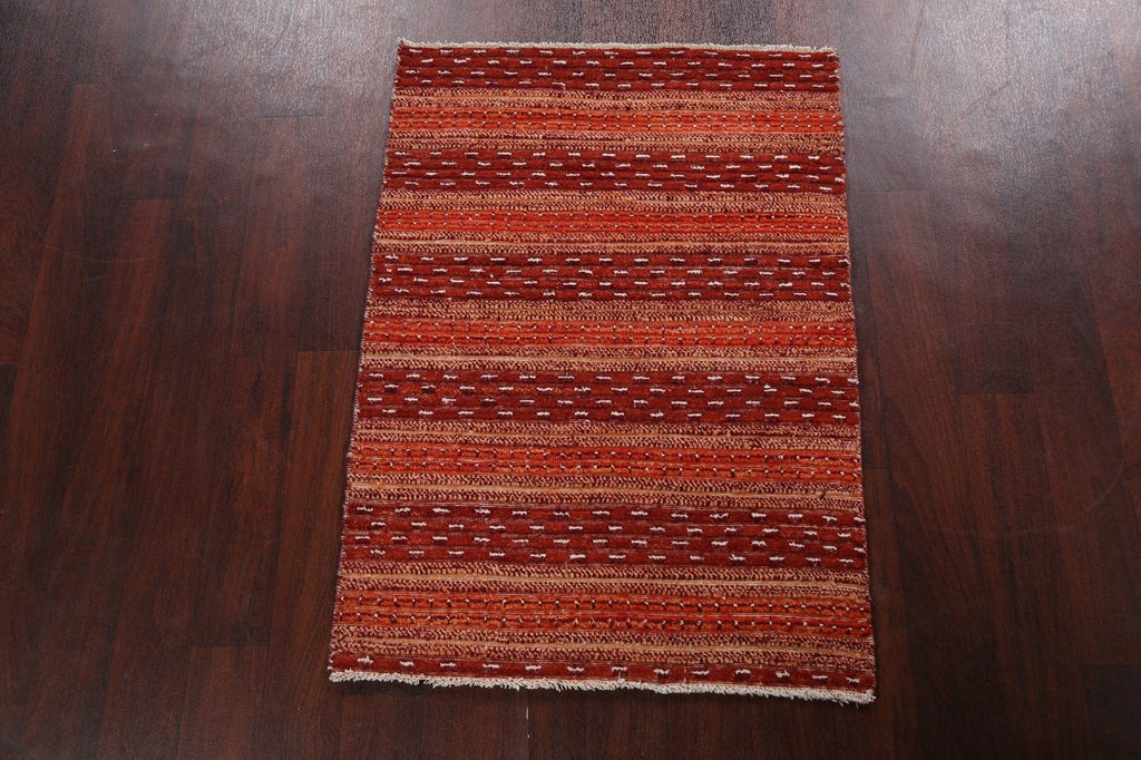 Contemporary Gabbeh Kashkoli Oriental Area Rug 3x4