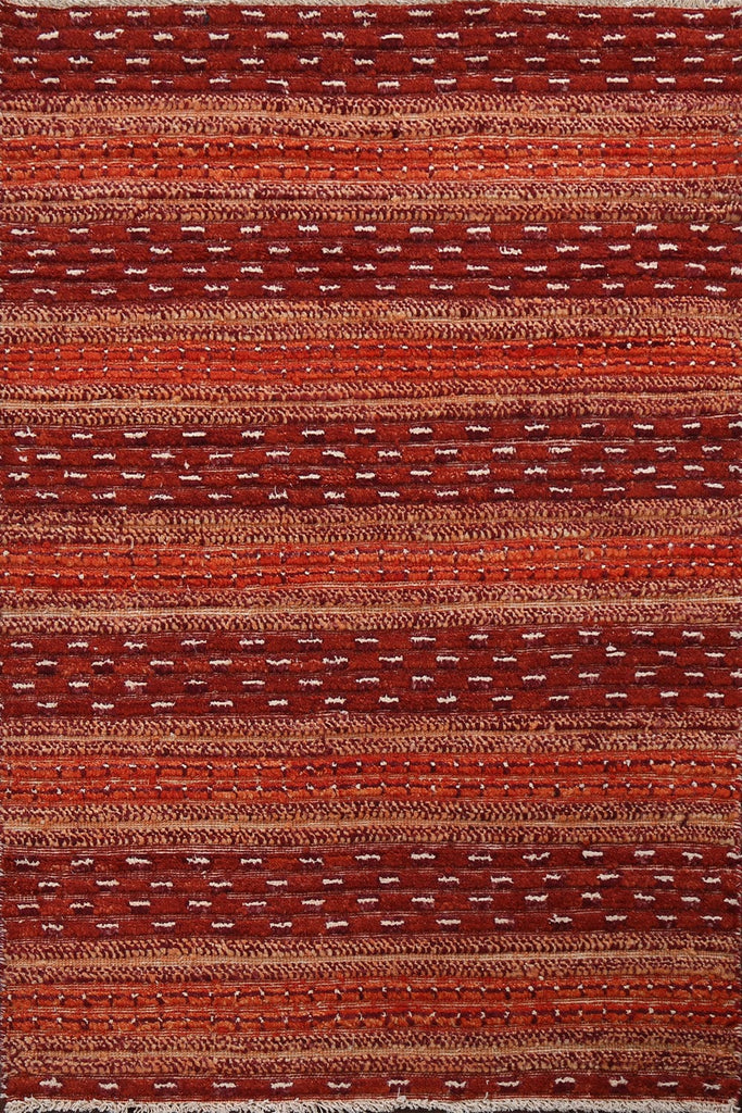 Contemporary Gabbeh Kashkoli Oriental Area Rug 3x4