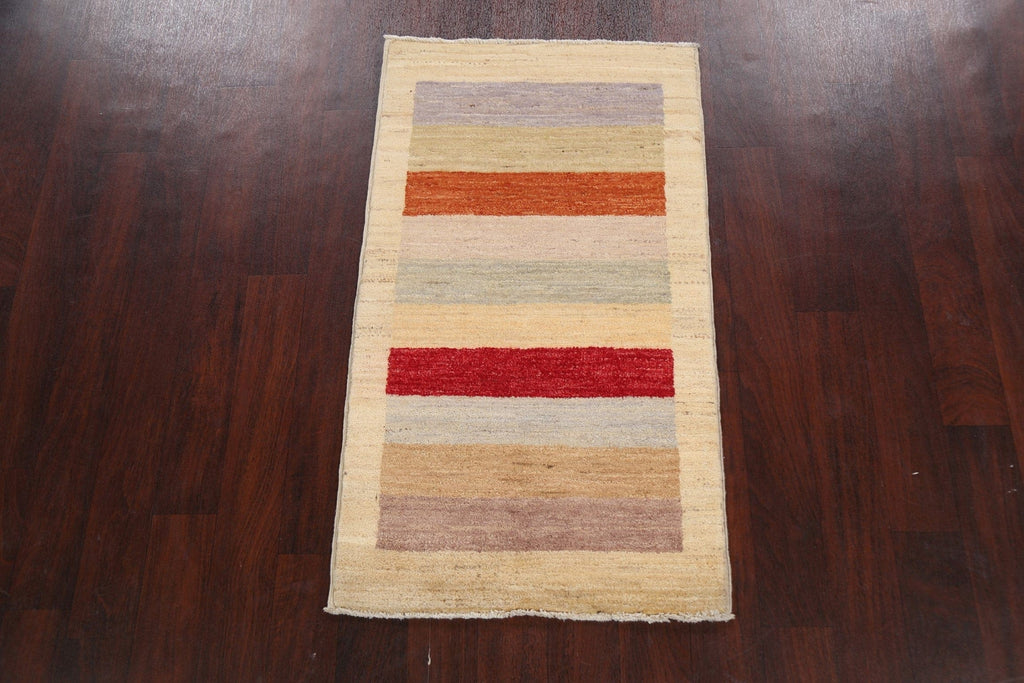 Contemporary Gabbeh Kashkoli Oriental Area Rug 3x4