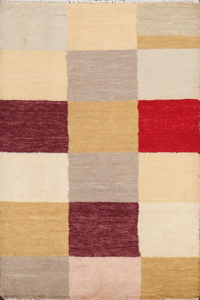 Contemporary Gabbeh Kashkoli Oriental Area Rug 3x4