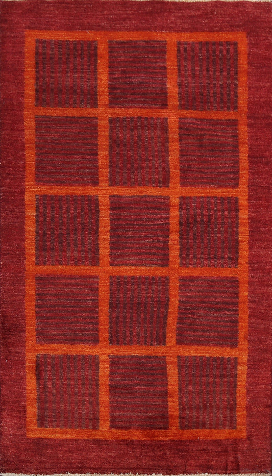 Contemporary Gabbeh Kashkoli Oriental Area Rug 3x5