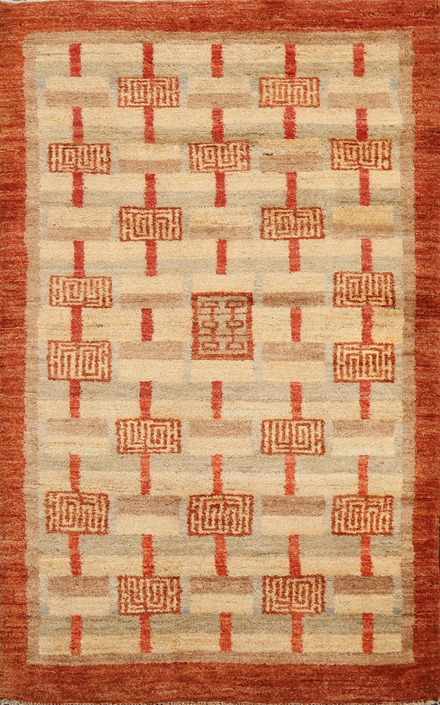 Geometric Gabbeh Kashkoli Oriental Area Rug 3x5