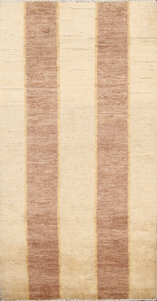 Contemporary Gabbeh Kashkoli Oriental Runner Rug 2x5