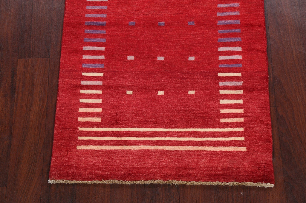 Contemporary Gabbeh Kashkoli Oriental Area Rug 3x4