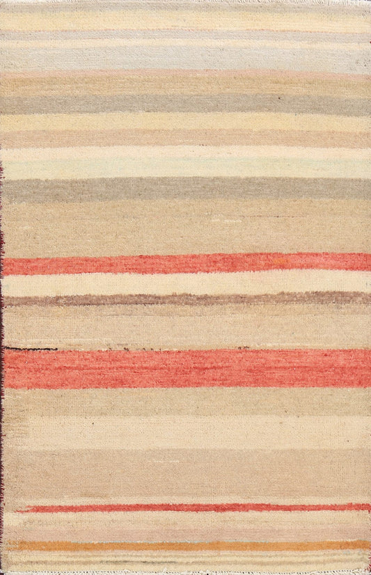 Contemporary Gabbeh Kashkoli Oriental Area Rug 3x4