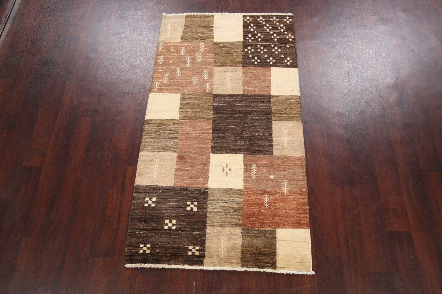 Checkered Gabbeh Kashkoli Oriental Area Rug 3x6