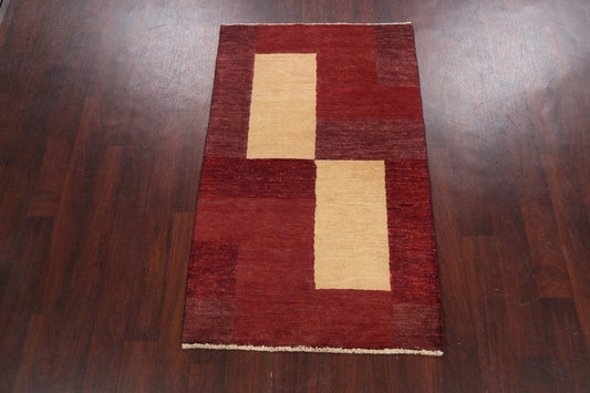 Contemporary Gabbeh Kashkoli Oriental Area Rug 3x5