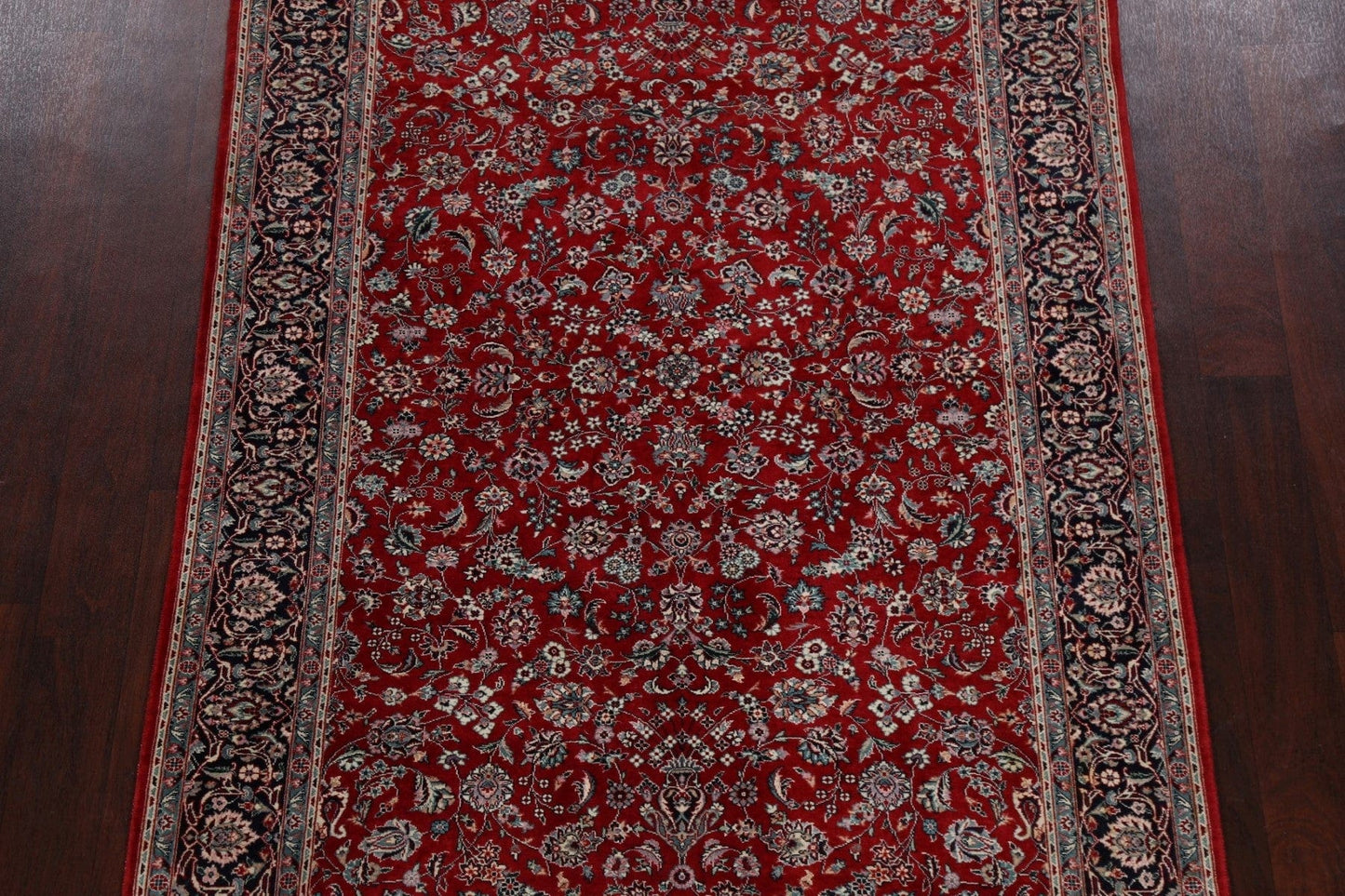 100% Vegetable Dye Floral Kashan Oriental Area Rug 5x7