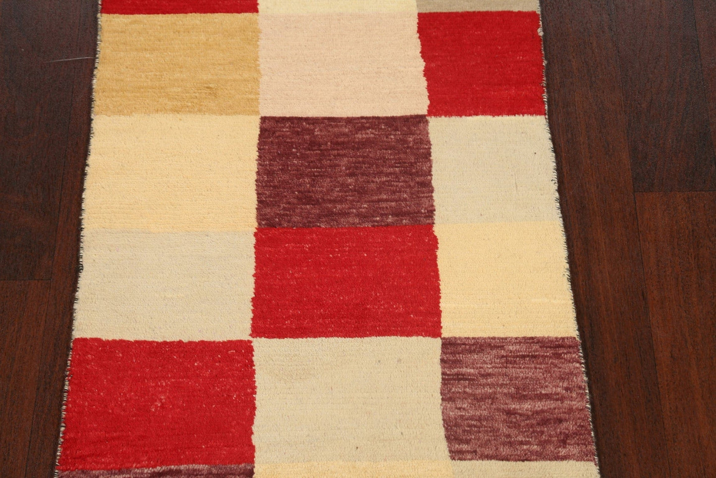 Checkered Modern Gabbeh Kashkoli Oriental Area Rug 2x4