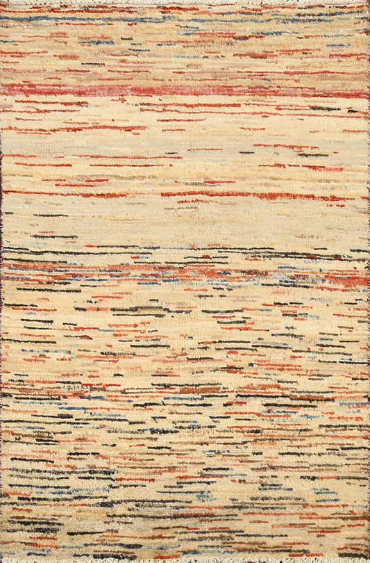 Abstract Contemporary Gabbeh Kashkoli Oriental Area Rug 3x4