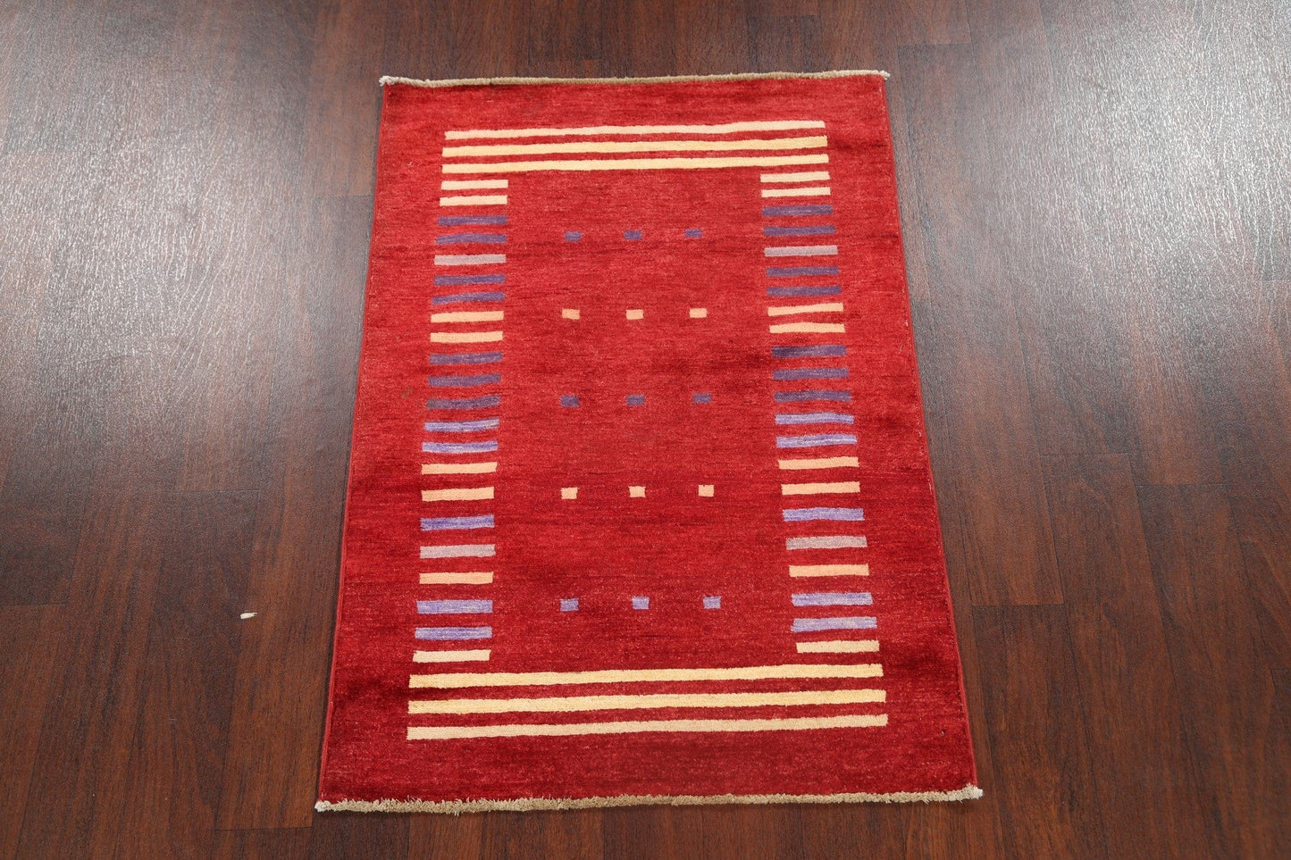 Contemporary Gabbeh Kashkoli Handmade Rug 3x4