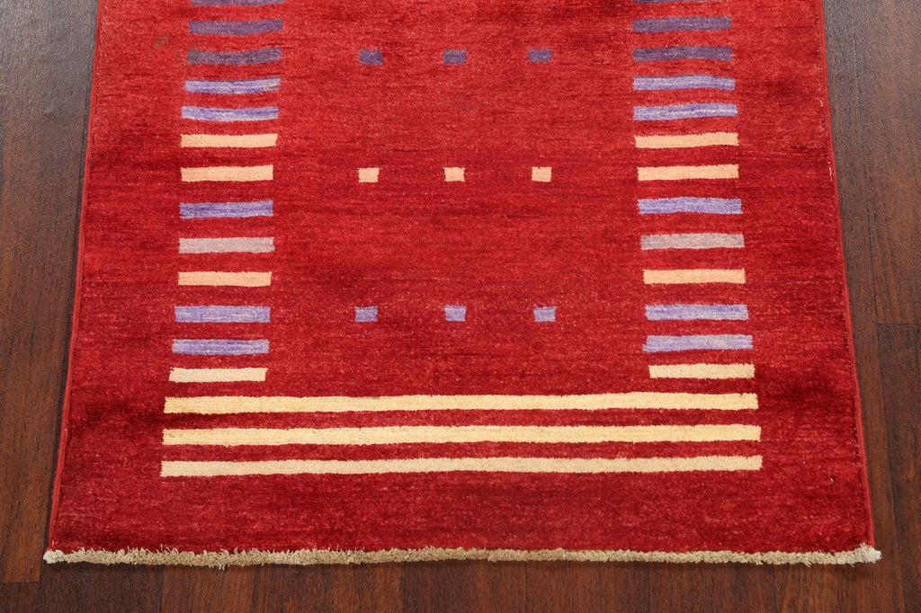 Contemporary Gabbeh Kashkoli Handmade Rug 3x4